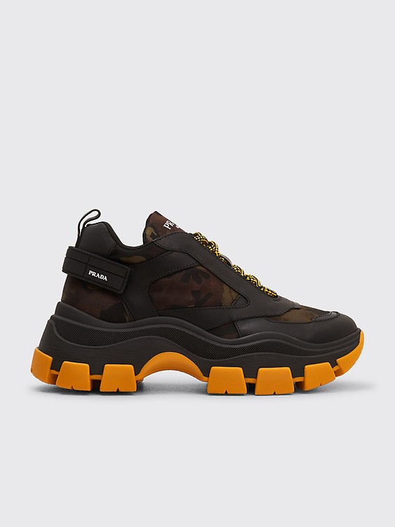 black & yellow prada sneakers