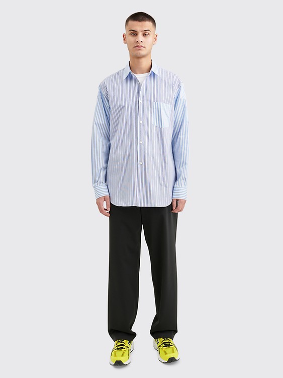 Très Bien - Comme des Garçons Shirt Stripe Mix Shirt White / Blue