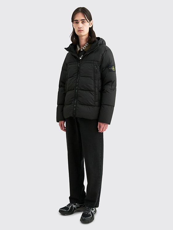 Tres Bien Stone Island Gd Crinkle Reps Ny Down Parka Black