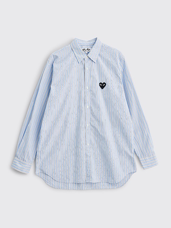 Cdg play striped short 2024 sleeve