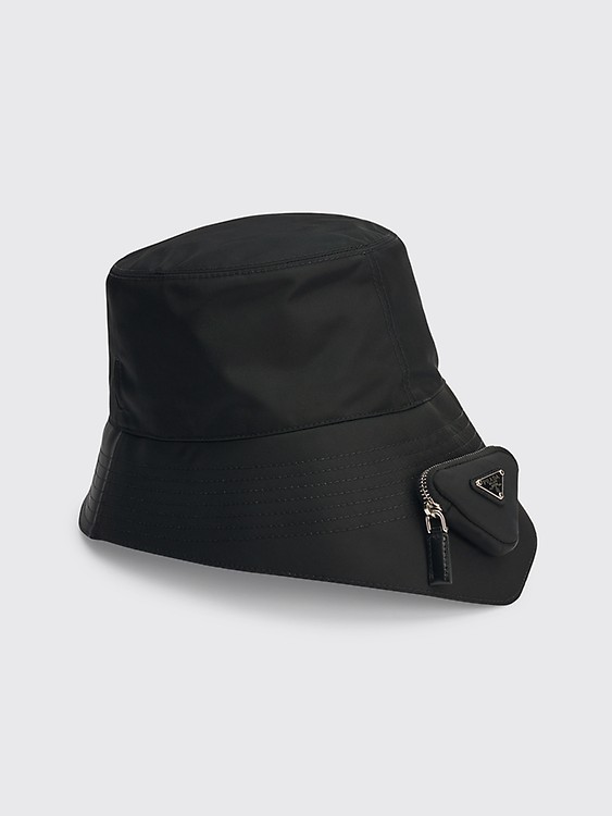 Prada Black Re-Nyon Bucket Hat L Prada