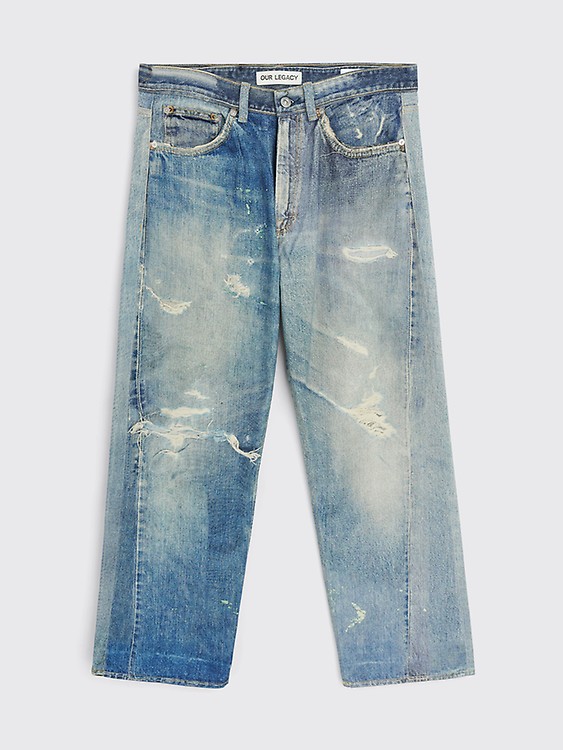 Très Bien - Our Legacy Third Cut Blue Foil Denim Jeans