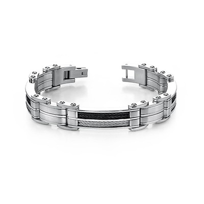 Thick Stainless Steel Plate Leather Bracelet – Rubyard