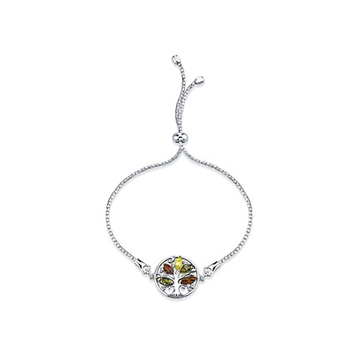 Multi color Amber Sterling Silver Butterfly Bracelet - Amberman