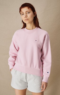 Champion reverse weave sweatshirt pink hotsell