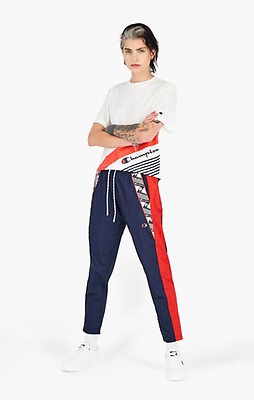 champion tape poly track pants