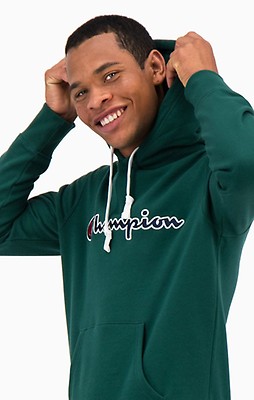 champion & uo satin script hoodie sweatshirt
