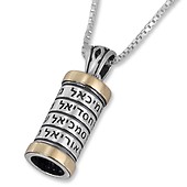 Sterling Silver Priestly Blessing Necklace with Tiny Stars of