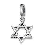 Classic Sterling Silver Star Of David Necklace Jewish Israeli - sterling silver star of david pendant charm