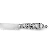 Bier Judaica Floral Challah Knife (Choice of Color), Judaica