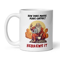 When They Go Low We Go Chai White Glossy Mug, Cool Jewish Gifts