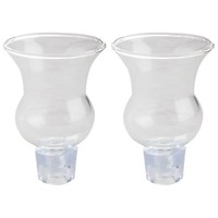 Set of Colored Glass Oil Cups - 9 Pieces