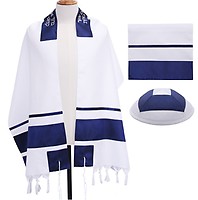 TALITANIA Traditional wool jewish prayer shawl men kosher tallit gadol for  BAR MITZVAH and all ages