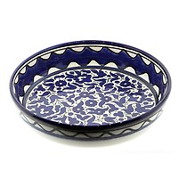 Armenian Ceramic  Israel Details about   Blue flowers bowl 5.11" Diameter 