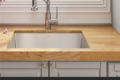 Belfast Sink Cut Out at Wooden Worktops Direct