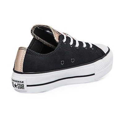 Converse negras 2024 con dorado