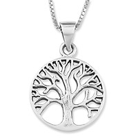 14K Gold Round Tree of Life Pendant Necklace, Jewelry | My