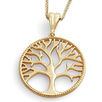 14K Gold Round Tree of Life Pendant Necklace, Jewelry | My