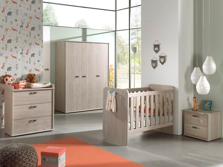 Neyt Lit De Bebe Convertible Jules 67x96x129cm Chene De Minerva Gris Artis Meubis