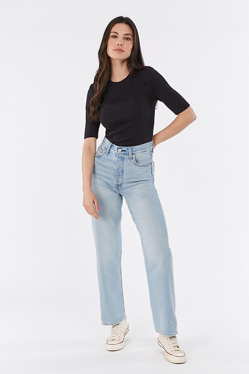 Levi's Ribcage Straight Ankle Jeans Cloud Over