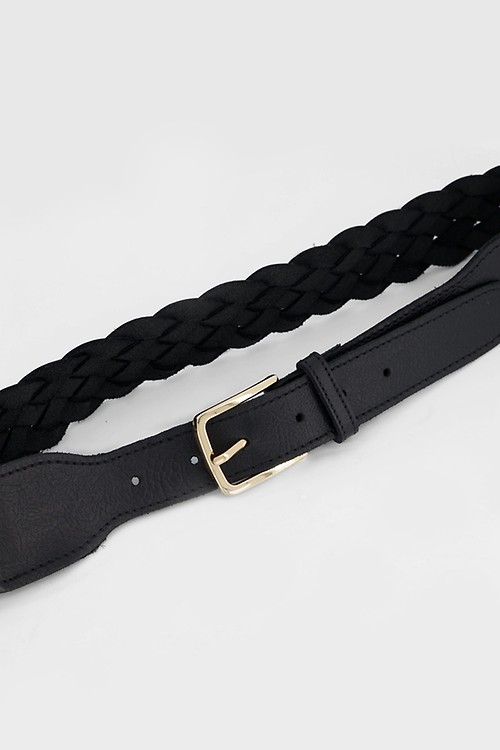 Shop Camille Link Buckle Belt in Black