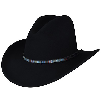 Bailey Mens Elbridge 3X Premium Wool Felt Cowboy Hat W1503e-Black 
