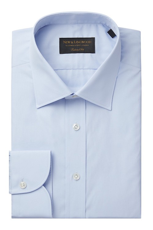 White Poplin St James's Collar Tailored Fit Double Cuff Shirt