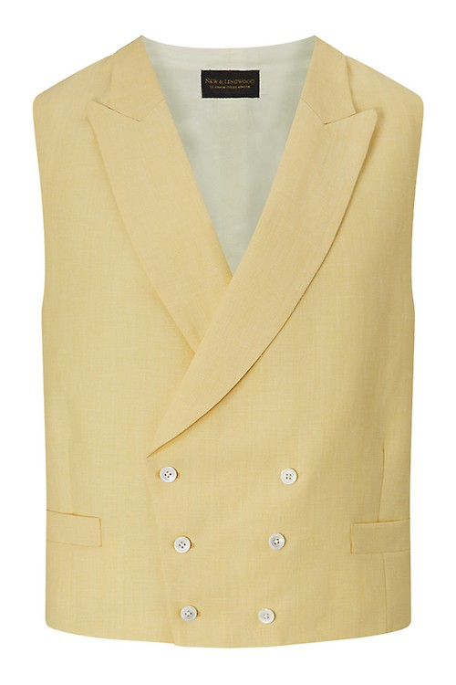 Double breasted linen outlet waistcoat