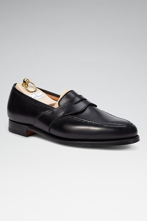 Black Calf Leather 5 Tie Oxford Shoes | New & Lingwood