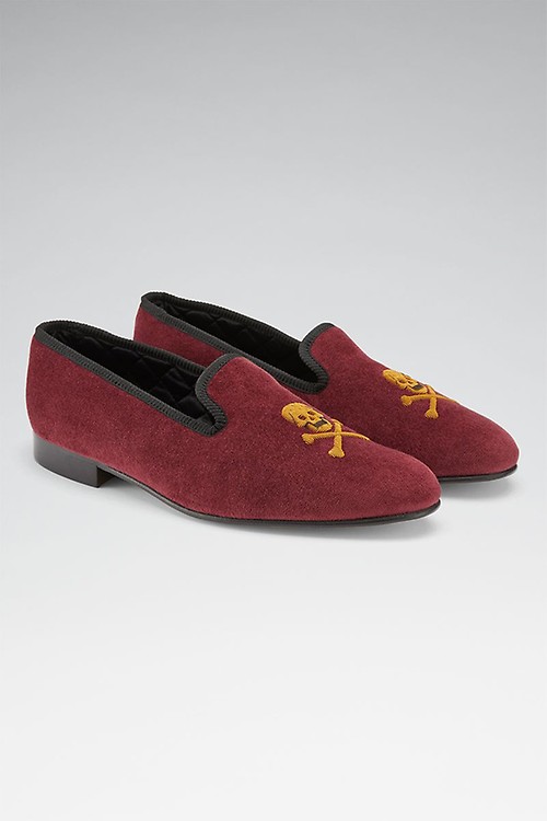 Mens velvet slippers online cheap