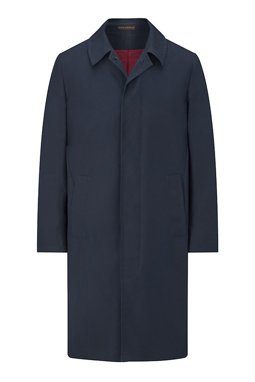 Navy Covert Coat | New & Lingwood