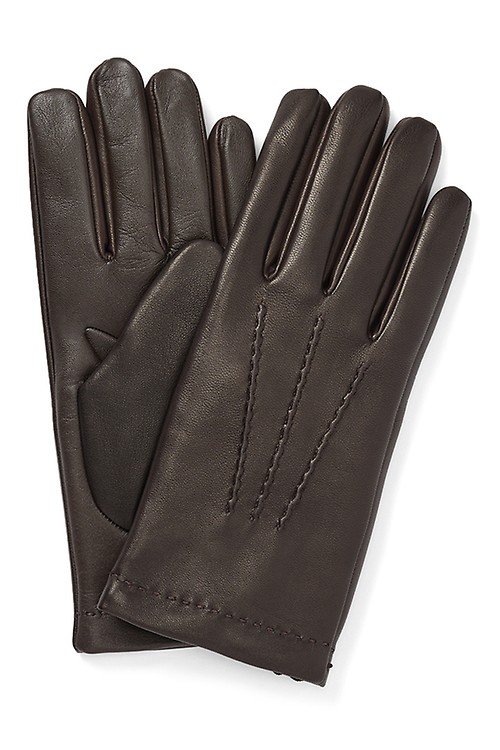 Black Cashmere Lined Deerskin Leather Gloves | New & Lingwood