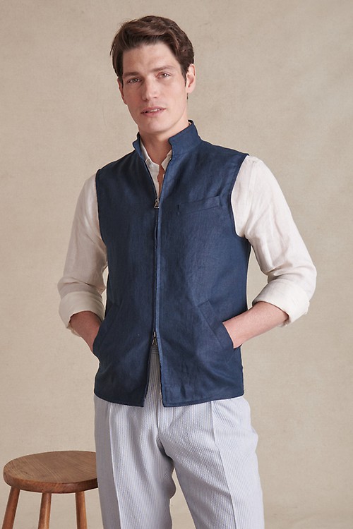 Linen hotsell nehru waistcoat