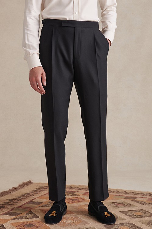 Mens black dinner on sale trousers