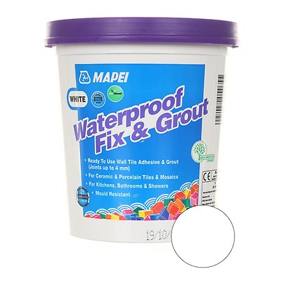 Mapei White Waterproof Fix Grout, Floor Tile Adhesive Wickes