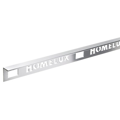 Homelux 9mm 2 Pack Gun Metal Silver Chrome Grey Square Edge Tile Trim Conerpiece 