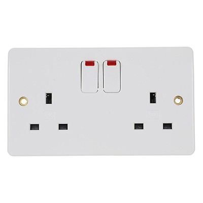 mk grey double socket