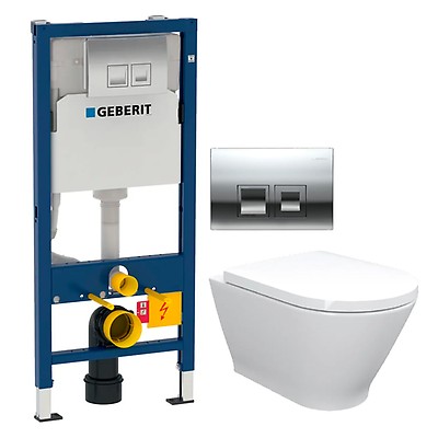 Geberit Dual Flush Mounting Frames Backplate Toilet WC Sigma 
