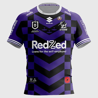 【海外Ｍサイズ】NRL メルボルン・ストーム 23/24 ホームジャージ 海外Mサイズ】NRL メルボルン・ストーム 23/24 ホームジャージ