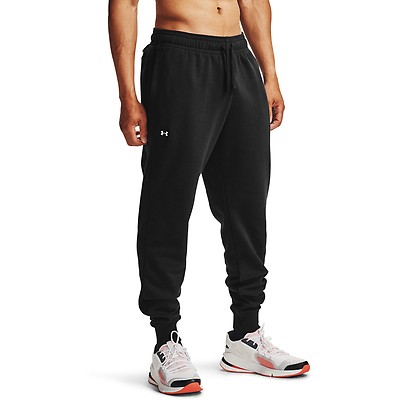 Under armour fleece joggers black sales