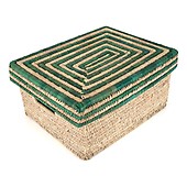 CESTA TAPA ROJA Y BASE RAYAS 50x40