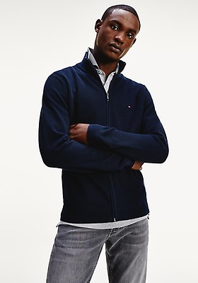 tommy hilfiger structured zip jumper