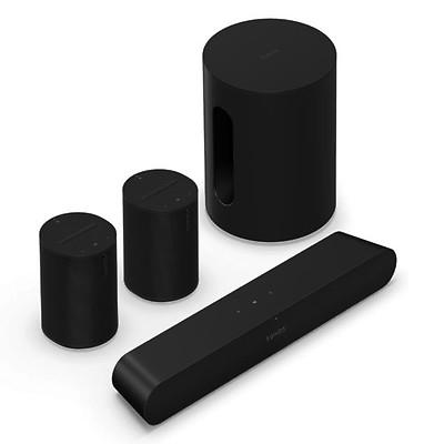 Sonos Premium Immersive with Beam (Gen 2) Soundbar, Sub Wireless Subwoofer (Gen 3), and Pair of Era 100 Wireless Smart Speaker | World Wide Stereo