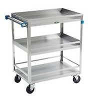 Lakeside 459 Stainless Steel Utility Cart, 3 Shelf: 21 x 49, 500-Lb