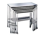 36H Stainless Steel Work Tables with H-Brace & Bullet Feet by Blickman