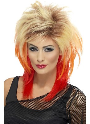 Multicoloured 80s Punk Mowhawk Fancy Dress Party Ideas Costume