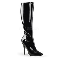 botte noir brillante femme