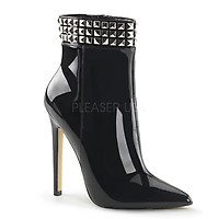 Bottes Chelsea G-Star En Cuir Verni Noir - Taille UK 4 (pointure 37) - Occasion