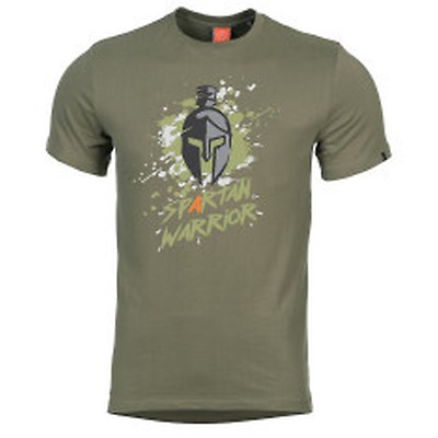 Men's Ageron T-Shirt By Pentagon - Soft Ring-Spun Cotton Tee | Casual & Gym Ready In Olive Green
