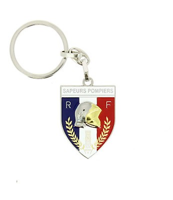 Porte-clés casque de pompier prénom personnalisé – 7 couleurs au